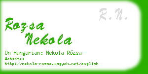 rozsa nekola business card