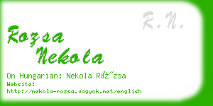 rozsa nekola business card